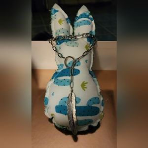 Mixed Chain NInPKG Leaf Y Necklace silver ADORNIA